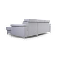 thumbnail image 6 of Vermont Futon Sectional Sofa Bed, Sleeper with Storage and Adjustable Headrests, Gray, 6 of 7