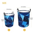 thumbnail image 3 of Circular Hamper Single Layer Laundry Basket Storage Basket Waterproof Single Layer Fabric With Handle Pe Support Strip Darkgray Geometric Patterns_4 Medium, 3 of 8
