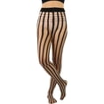 thumbnail image 4 of ToBeInStyle Women's Striped With Checkered Waist Spandex - Beige/Black - One Size, 4 of 7