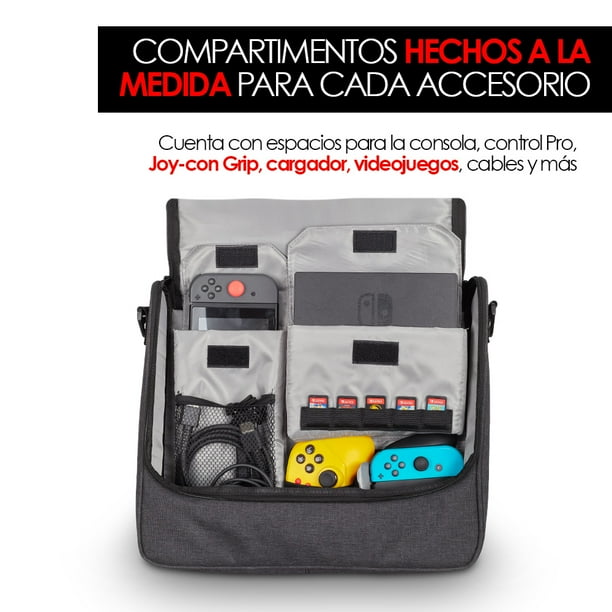 Mochila de Viaje Redlemon para Nintendo Switch con Compartimentos para  Cartuchos Cables Controles y más