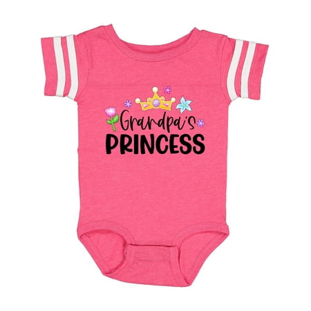 

Inktastic Grandpa s Princess Crown and Flowers Gift Baby Girl Bodysuit