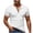 White, variant on Men's Ribbed Knit Button T-Shirt Short Sleeve Button Placket Casual Tee Tops Slim Fitting Soft Stretch Casual Daily Wear Blouse Tee White M