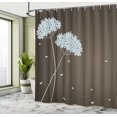 thumbnail image 5 of Ambesonne Brown and Blue Shower Curtain, Falling Leaves, 69"Wx70"L, Pale Seafoam Brown Cream, 5 of 5