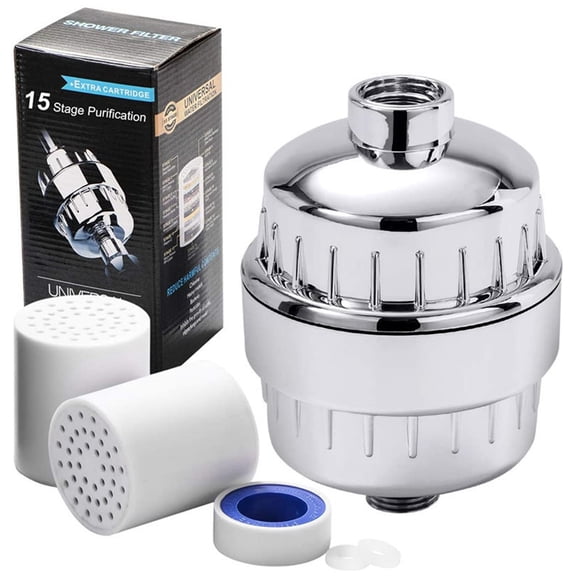 Djiypn High Output Universal Shower Filter – Advanced Water Purifier with 15-Stage Filtration for Healthier Hair & Skin, Ideal for Home Use in Kitchen & Bathroom