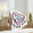 thumbnail image 2 of Just A Girl Who Loves Horses Horse Lover Blanket Throw, Flannel Fleece Microfiber Lightweight Soft Cozy Luxury for All Season in Home Bed Sofa Chairs Dorm 40"x50", 2 of 6