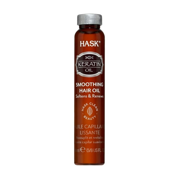 Hask Smoothing Keratin Protein Hair Oil Serum - 18 Ml | Provides Shine & Reduce Frizz | Free Of Parabens & Alcohol