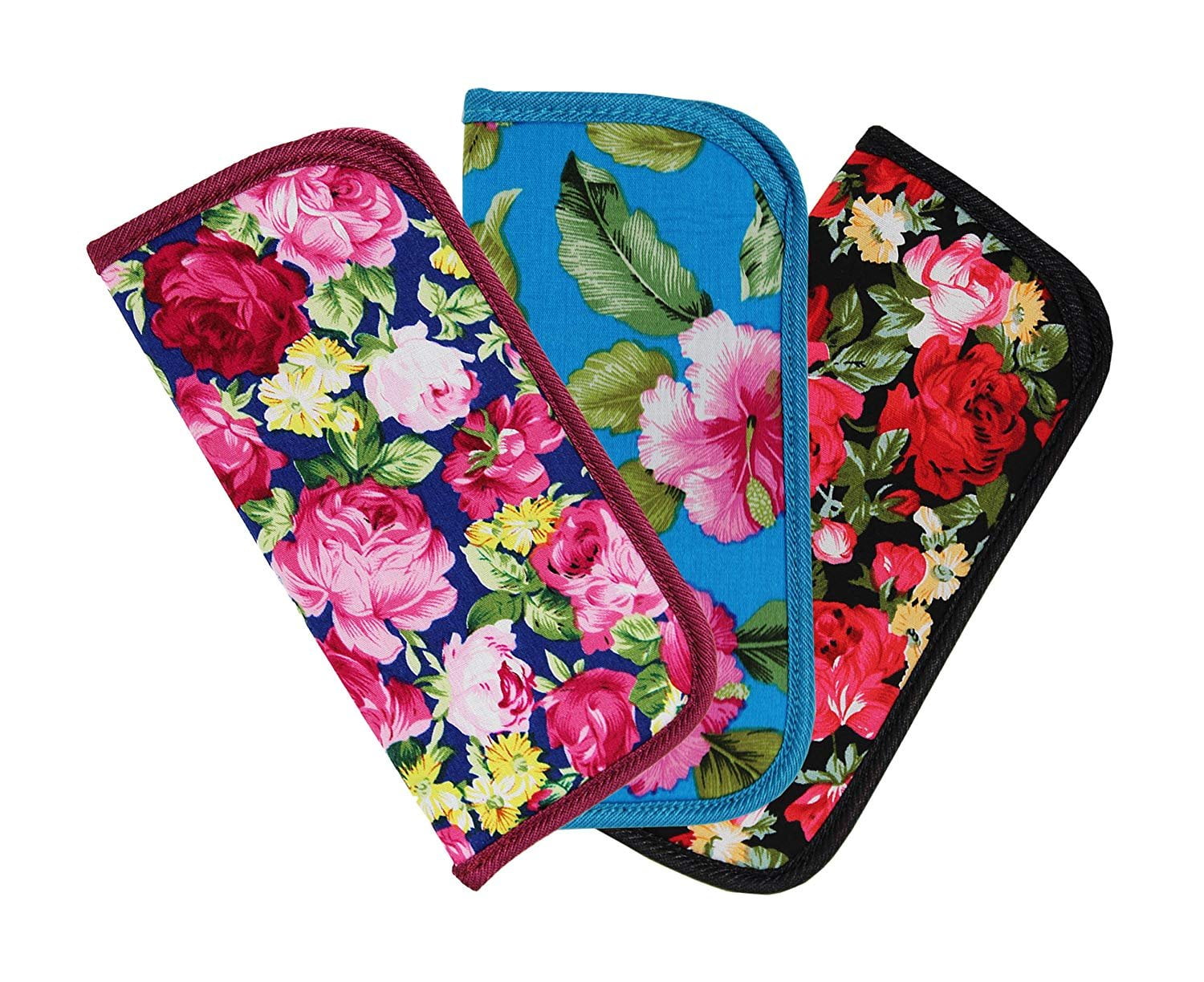 3 Pack Soft Slip In Eyeglass Case for Women Glasses, Reading Glasses