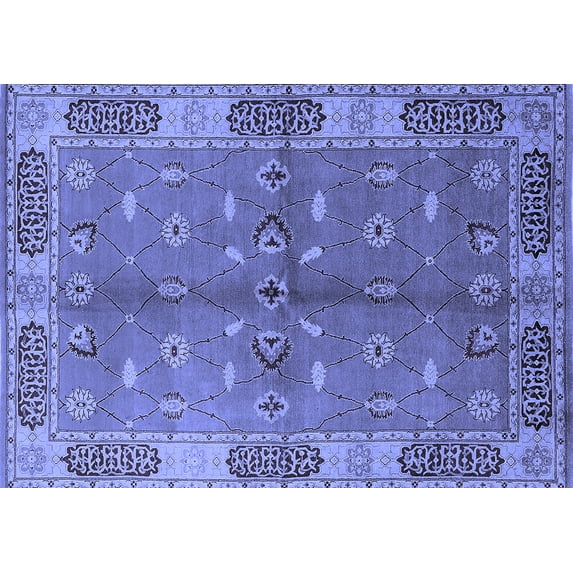 Ahgly Company Indoor Rectangle Oriental Blue Traditional Area Rugs, 4' x 6'