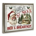 thumbnail image 4 of Stupell Industries St Nick's Bed & Breakfast Holiday Painting Brown Floater Framed Canvas Art Prints Wall Art, 21 x 17, 4 of 10