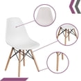 thumbnail image 4 of Set 4 Silla Tipo Eames De Comedor Modernas blanco, 4 of 7