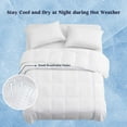 thumbnail image 6 of Puredown Lightweight Breathable Cooling White Down Comforter, Mesh Design Oversized Blanket, Twin, White, 6 of 6