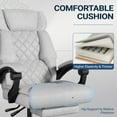 thumbnail image 2 of Homall Massage Office Chair with Heat and 6 Vibration Points,High Back Executive Office Chair with Reclining Backrest with Reclining Backrest,Ergonomic Computer Desk Chair with Footrest,Linen,Gray, 2 of 7