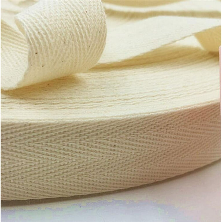  Twill Tape Cotton Herringbone Webbing Strapping 5yards Bias  Tape, Ribbon, Binding Ideal Strap Sewing, Book Binding, Cloth - Fabric  Ribbon Seam Binding Gift Wrapping Home Decoration (1inch, White)