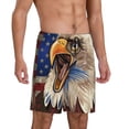 thumbnail image 2 of Fotbe Eagle With USA Flags Pantalones Cortos de Pijama para Hombre, Ropa de Dormir, Pantalones de Pijama Cortos para Hombre-Large, 2 of 6