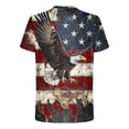 thumbnail image 5 of Mens 4th of July Shirts 250th Anniversary American Flag Eagle Short Sleeve T-Shirt Memorial Day Patriotic Tee Tops, 5 of 5