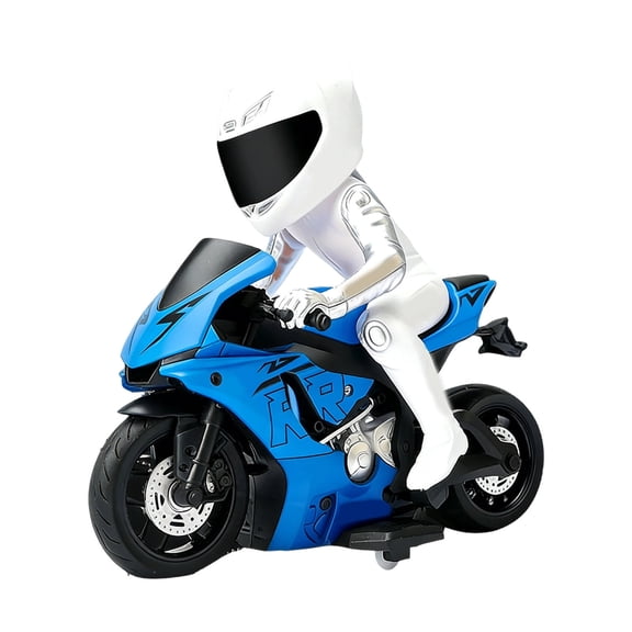 Blue Blue Rc Motorcycle With Off-Road Tires And Powerful Motor For Exciting Drifting Stunts