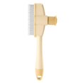 thumbnail image 1 of Flea comb for cats, reusable lint roller, selfcleaning with release button Yellow, 1 of 5