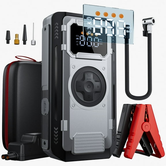 Jump Starter with Compressor, Dyeetic 6000A Peak Portable Car Jump Starter with 150PSI Tire Inflator for 10.0L Gas  or 8.0L Diesel  Engines