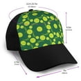 thumbnail image 2 of Xecao Tennis Balls print unisex vintage washed baseball cap, a soft and adjustable hat perfect for any casual style., 2 of 5