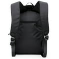 thumbnail image 3 of Polyeste Solid Color Simple Waterproof Shoulder Casual Travel Bag - Standard Black, 3 of 8