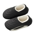 thumbnail image 5 of Black Slippers For Women Waterproof Thickened Sole Eva Material Indoor And Outdoor Dual-Use Warm Winter-Spring Wrap-Around Home Shoes Size 38, 5 of 7