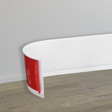 Uxcell Flexible Vinyl Baseboard Molding Trim, 4 Inch x 3 Feet Self-Adhesive Peel and Stick Molding Trim for Walls Floor, White