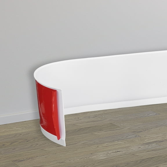 Uxcell Flexible Vinyl Baseboard Molding Trim, 4 Inch x 3 Feet Self-Adhesive Peel and Stick Molding Trim for Walls Floor, White