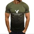 thumbnail image 3 of Camiseta deportiva informal para hombre, camiseta de cuello redondo de manga corta con solapa y degradado 3D de moda de verano europea y americana para hombre, 3 of 5