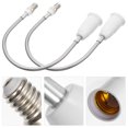 thumbnail image 4 of 2 Pcs Light Bulb Lamp Holder Bendable Extension Socket Extender Adaptor 39.5cm, 4 of 6