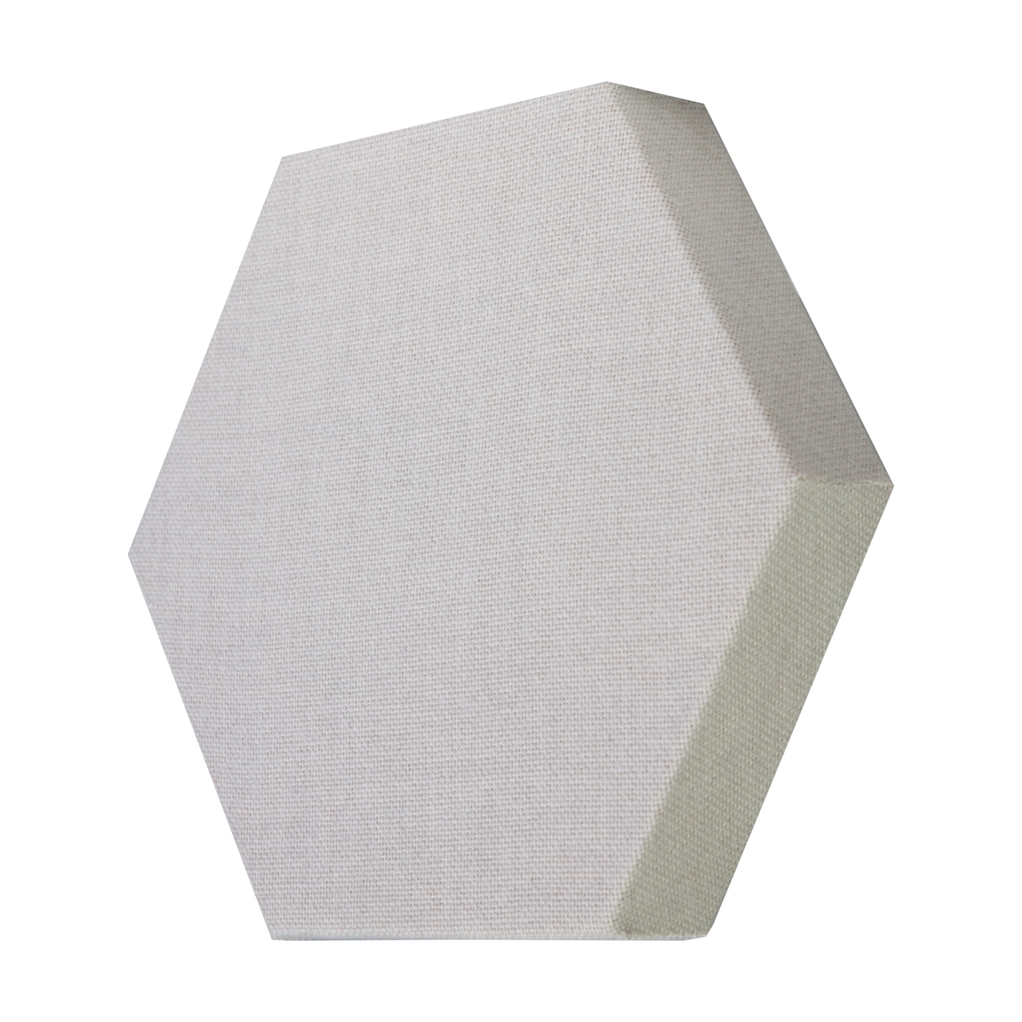 ATS Acoustics Hexagon Acoustic Panel Fire Rated 12" x 2" Sound Absorbing Professional Studio Quality Wall Tile (Oyster)
