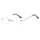 thumbnail image 4 of Jumpingount Gafas de sol sin montura para hombre con cómodo descanso en la nariz Gafas de metal con montura pequeña octogonal para mujer Plata Blanco plateado 10Conjunto, 4 of 6
