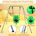 thumbnail image 4 of CIPACHO Kids Swing Set, Bucket Style Swing Seat, Outdoor Playground for Age 3+, Green, 4 of 7