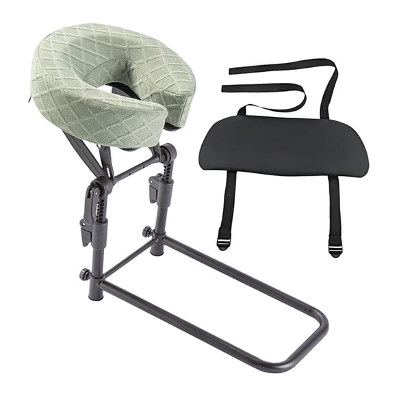 Reposacabezas de masaje para cama, almohada facial de esponja, portátil, versátil, ergonómico. Verde