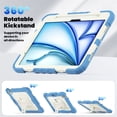thumbnail image 4 of Junayo for iPad Air 11 Inch Case 2024 M2 (6th Gen) Heavy Duty Shockproof Protective Case with Screen Protector Stand and Hand Strap Shoulder Strap Beige Series, 4 of 8