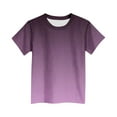 thumbnail image 4 of Ohufall Kids Girls & Boys T Shirts Fashion Gradient Printed Short Sleeve Shirts Summer Light Breathable Sport Tees Casual Comfy Crew Neck T-shirts for Youth Children Kids, 2-13 Years, 4 of 4