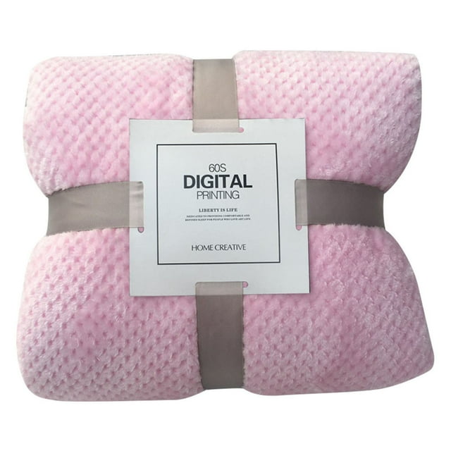 Manta suave JeashCHAT, cálida y suave, de forro polar a cuadros, de franela de malla grande, gruesa, transpirable, lujosa, cálida y acogedora, ideal como regalo para mujer o hombre.