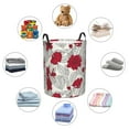 thumbnail image 6 of Balery Leaves And Anemone Round Laundry Basket with Handles Waterproof Freestanding Laundry Hamper for Clothes Toys in the Dorm and Family-Medium, 6 of 8