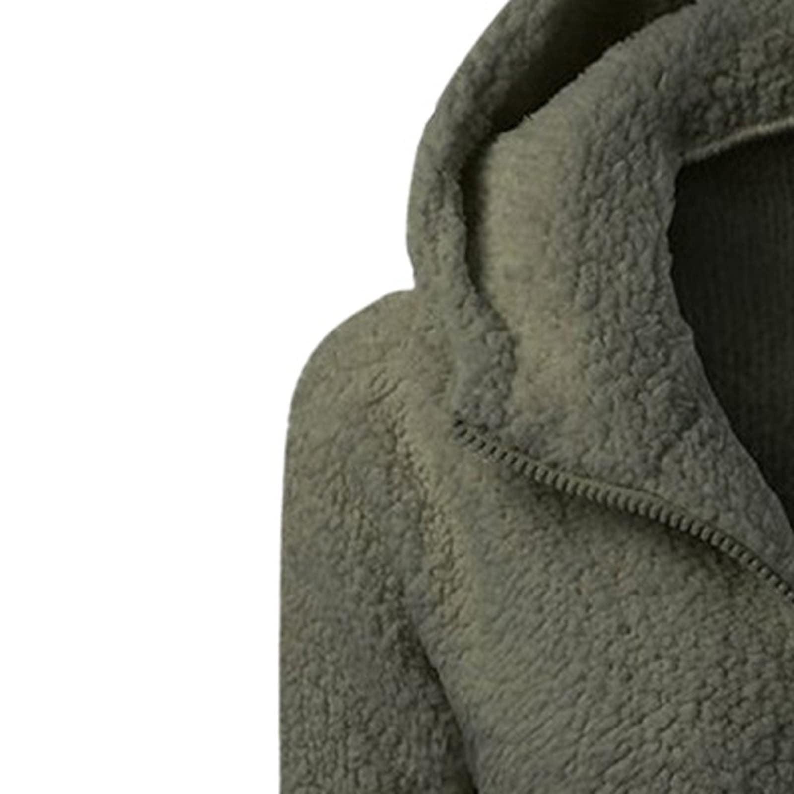 Tbopshirt Winter Coats For Women,Womens Coats,Women's Tops And Winter Fashion Solid Casual Wool Zipper Cardigan Jacket Warm Long Sleeve Hoodie,Zipper Coat Hoodie Jackets