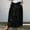 Black, variant on Womens Flowy Long Maxi Skirt,Women's Printed Elastic Waistband Pleated Pocket Skirt With Mid Calf Skirt White M