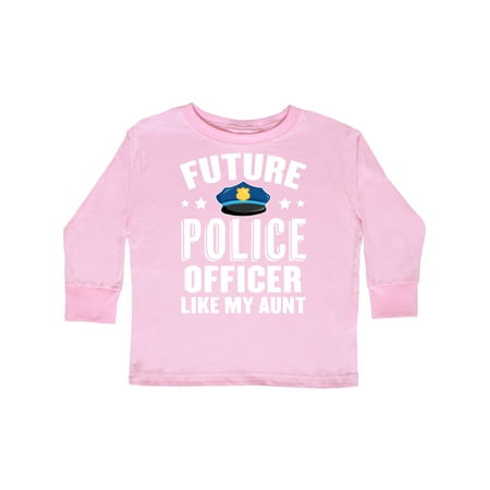 

Inktastic Future Police Officer Like My Aunt Gift Toddler Boy or Toddler Girl Long Sleeve T-Shirt