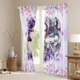 thumbnail image 3 of Manfei Romantic Floral Lady Kitchen Curtains,Gray Wolf Black Out Curtains Pack of 2 (42x63 Each), 3 of 7
