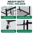 thumbnail image 4 of Garden Tool Organizer Rolling Cart Large Capacity Rust-Resistant Metal Tool Cart with Wheels Hooks Garage Shed Yard Outdoor Storage Rack, 4 of 6