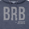 thumbnail image 3 of Instant Message - Brb Jesus - Men's Pullover Hooded Fleece Sweatshirt, 3 of 7