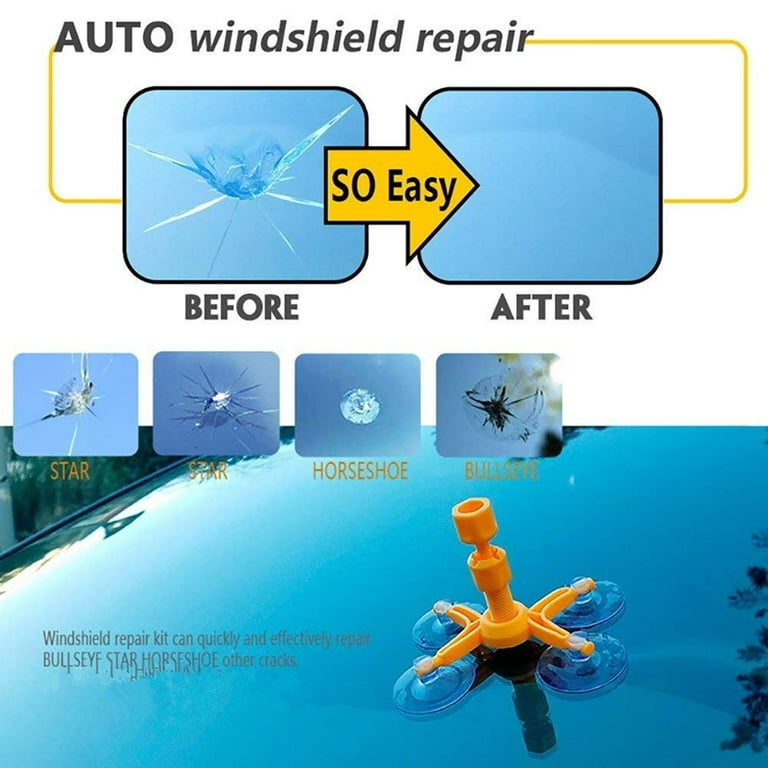 EECOO Crack Windscreen Restore,Windshield Repair Kit DIY Car Windshield  Repair Tool Kit Set - Quick Fix Auto Window Glass Windscreen Scratch Chip  Crack 