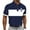 Navy, variant on Golf Shirts for Men Polo-Collared Tops Short Sleeve Geometric Print Business Casual Blouse Fathers Day Gifts (XL, Light Blue 04)