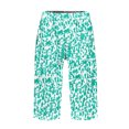 thumbnail image 4 of WTOBBY Women's Stylish Floral Pattern Elastic Waist Casual Bermuda Shorts with Side Pockets, Knee-Length Design for Everyday Outdoor Activities,Light Blue 2XL, 4 of 4