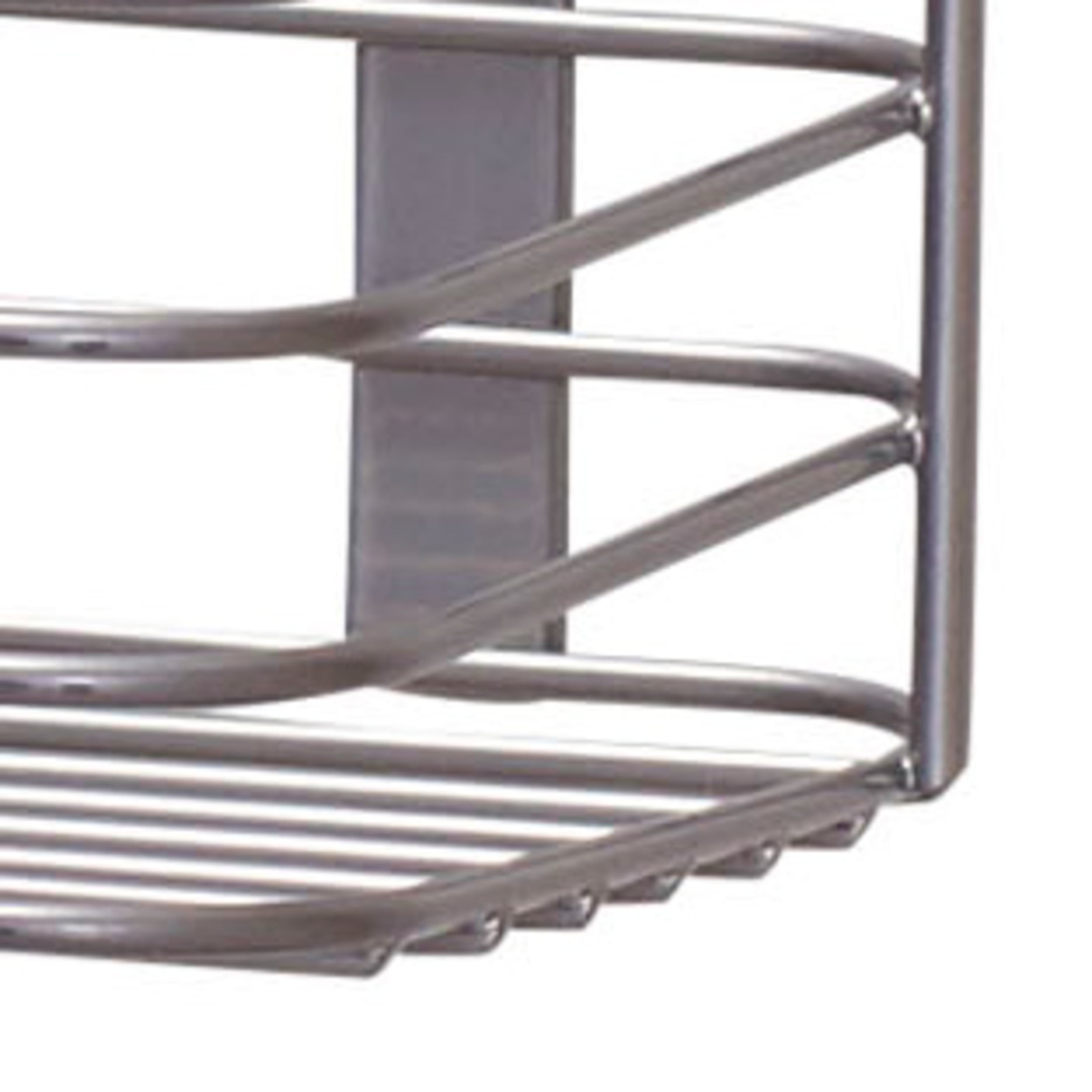 Household Essentials Door Mount Cabinet Organizer, Steel Wire Basket, Attractive Nickel Powder Coating, Great for Saving Space, Mounts to Solid Surface with Hardware Included