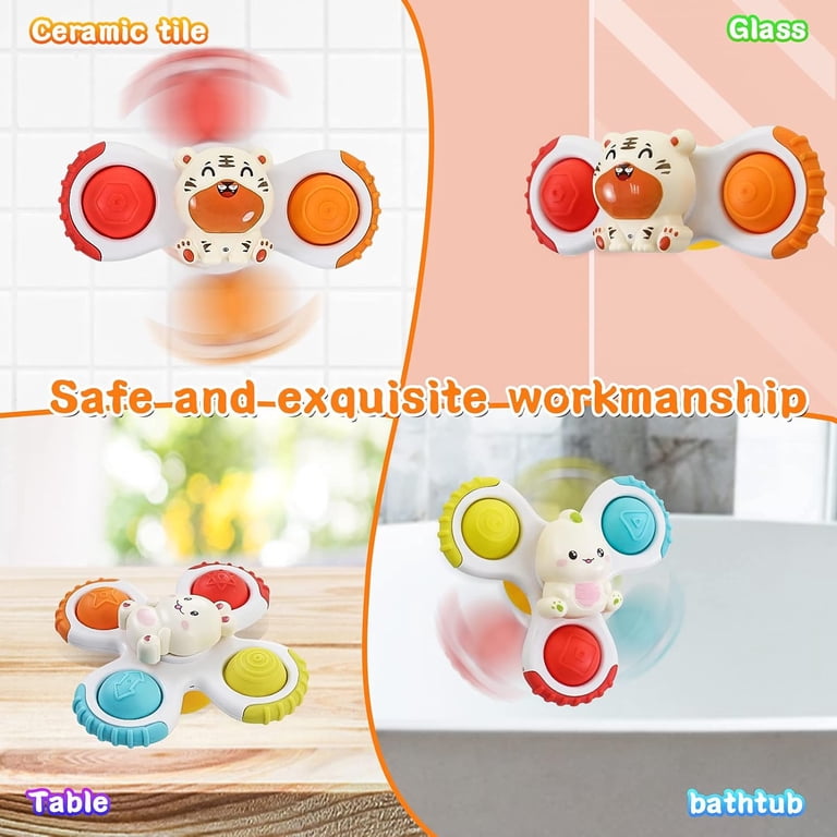 BIU BLASTER Suction Cup Spinner Toys, 3-Pack photo 7