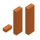 thumbnail image 2 of 40 Piezas de Ladrillos en Miniatura Hugo Mini Ladrillos de Pared para la Construcción de Modelos DIY Rojo y Gris, 2 of 9