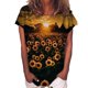 thumbnail image 1 of Blusa informal de manga corta con cuello redondo y estampado de verano a la moda para mujer Pompotops  hfajkhk134910, 1 of 4